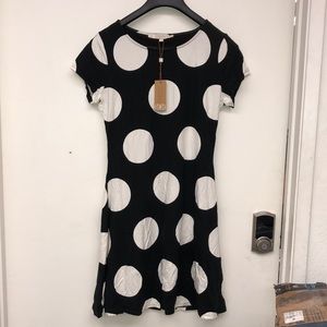 Phistic Womens Black and White Polka Dot Dress New With Tags Size Large